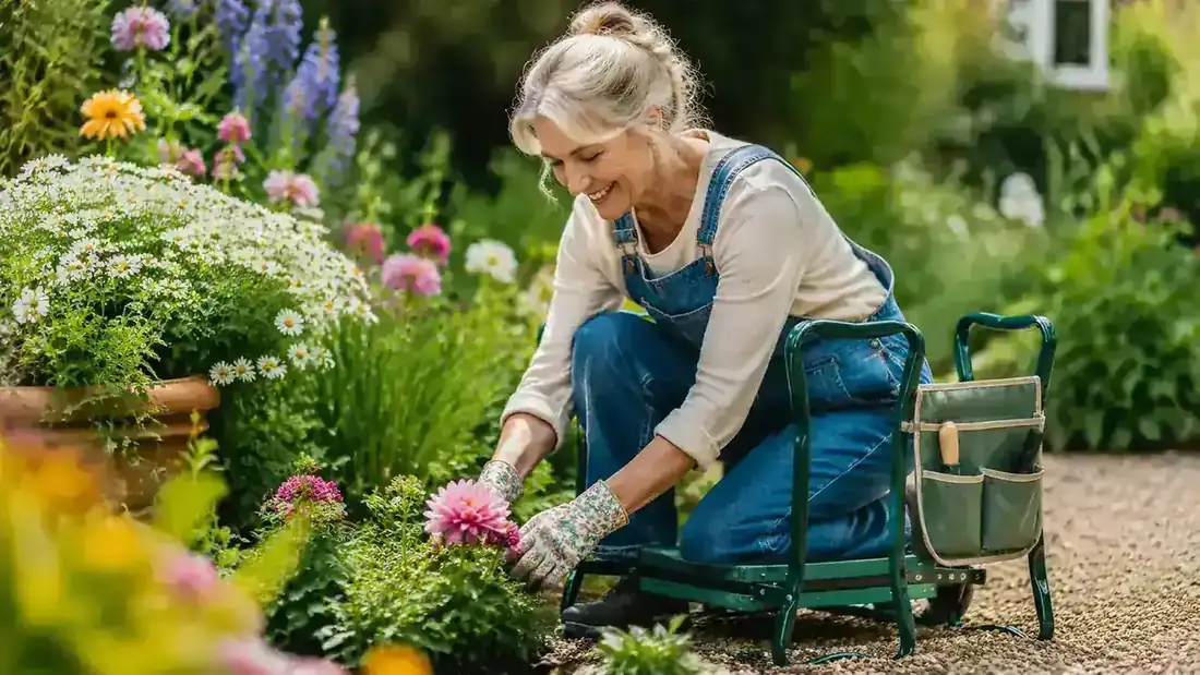 How to Garden Without Knee Pain Using a Kneeler and Seat